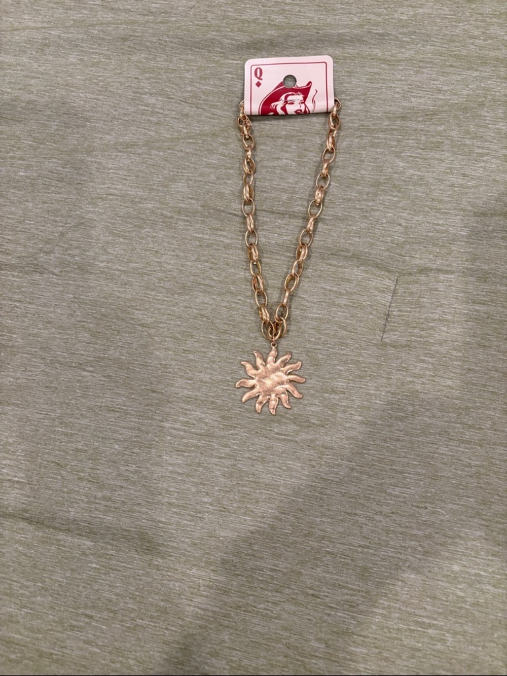 Targeted Sunset necklace-Gold Sunburst Pendant Chain Necklace - Women's Jewelry